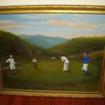 Golf Folk Art Painting