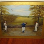 Golf Folk Art Painting